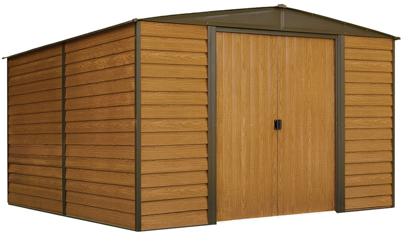 Arrow Woodridge Electro Galvanized Steel Storage Shed, 10-ft x 12-ft E6