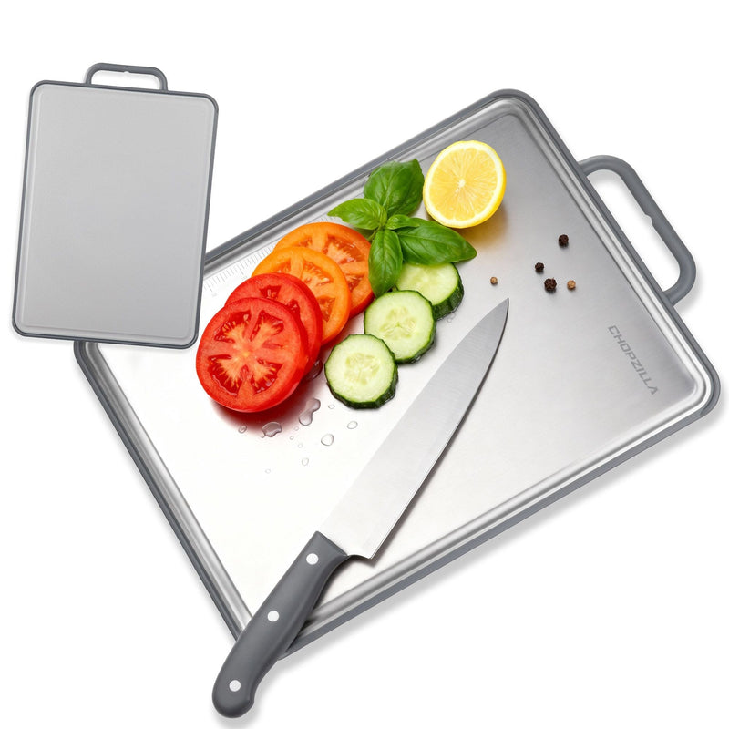 As Seen On TV Chopzilla Titanium Dual Sided Cutting Board with Handle, Non-Slip, 15.7-in G1
