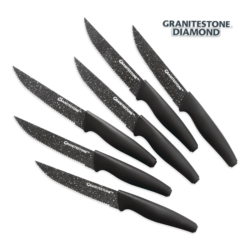 As Seen On TV Granitestone’s Steak Knife Set, Stainless Steel, 6-pc X1
