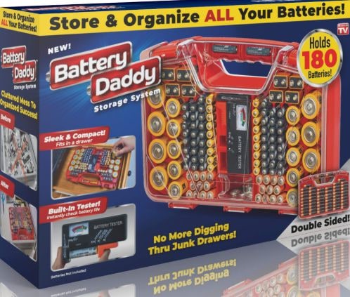 As Seen On TV Ontel Battery Daddy 180 Battery Organizer and Storage Case A8