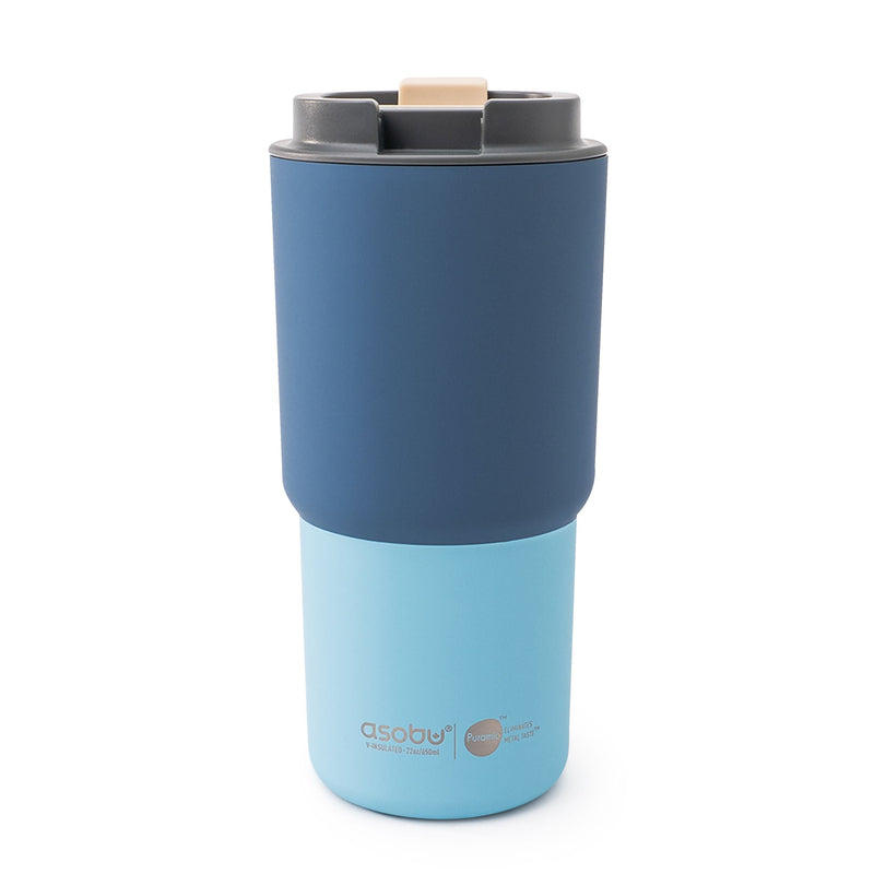 Asobu Pick-me-up Ceramic Travel Mug, 22-oz, Pastel Blue L2