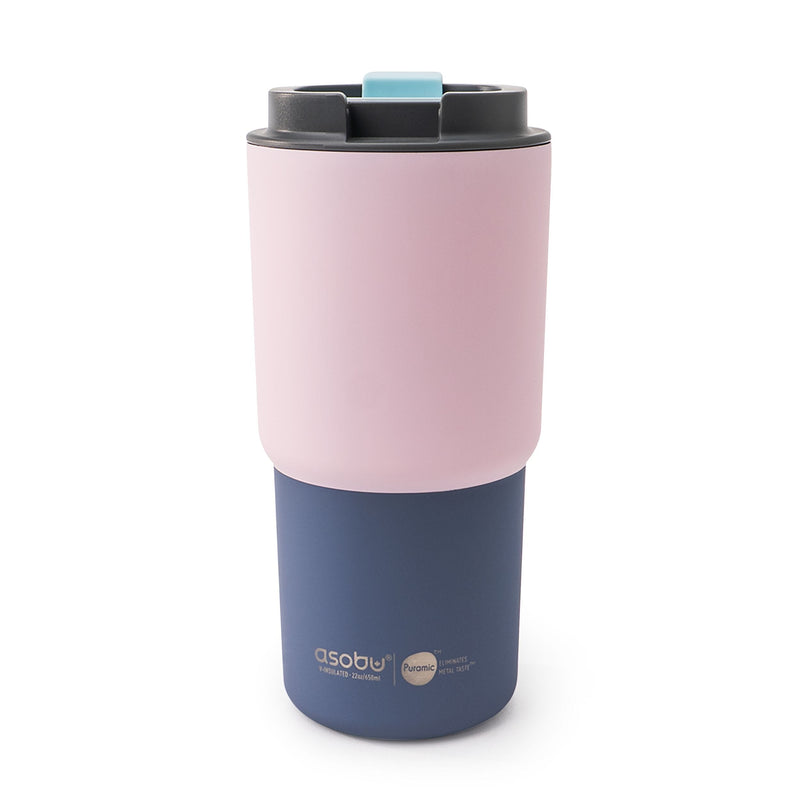 Asobu Pick-me-up Ceramic Travel Mug, 22-oz, Pastel Pink X0