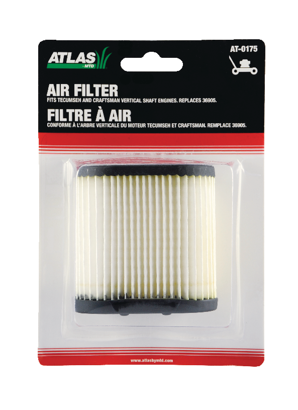 Atlas Lawn Mower Air Filter Replacement Cartridge for Tecumseh, Craftsman