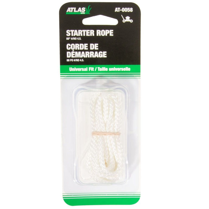 Atlas Lawn Mower Replacement Starter Cord/Rope, Nylon, 88-in x 1/8-in K3