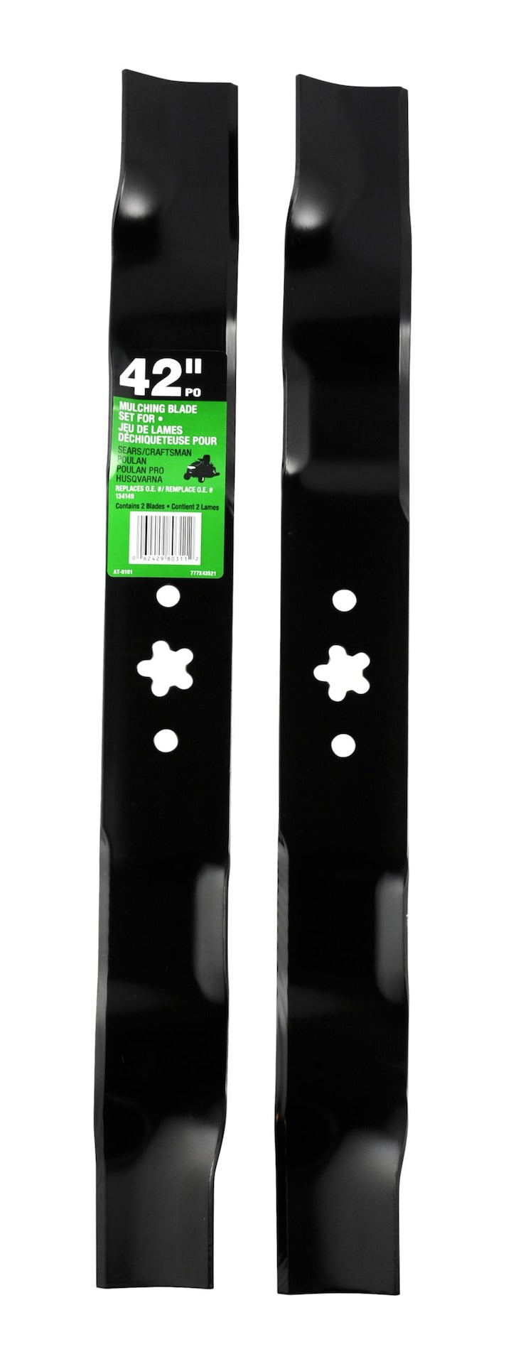Atlas Mulching Lawn Tractor Replacement Two Blade Set, 42-in P2