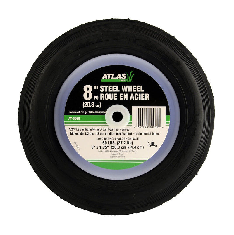 Atlas Steel Lawn Mower Replacement Wheel with Ball Bearings, 8-in x 1.5-in Q1