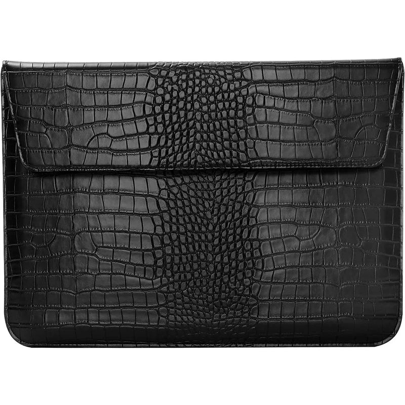 Black Faux Crocodile Laptop Sleeve Case C5