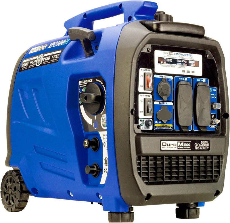 2300-watt dual-fuel portable digital inverter generator - Dual fuel (gasoline and propane), suitable for RVs and emergency use R1