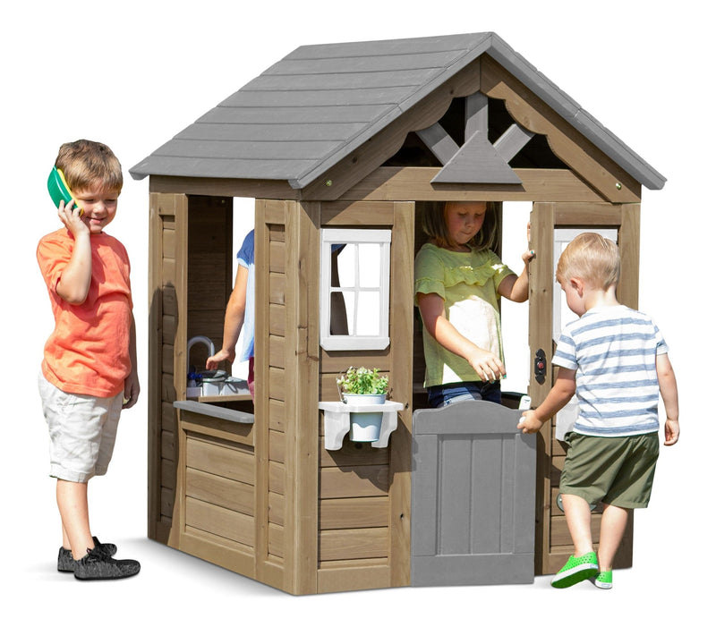Backyard Discovery Maple Leaf All Wood Playhouse, Ages 1-5 E3