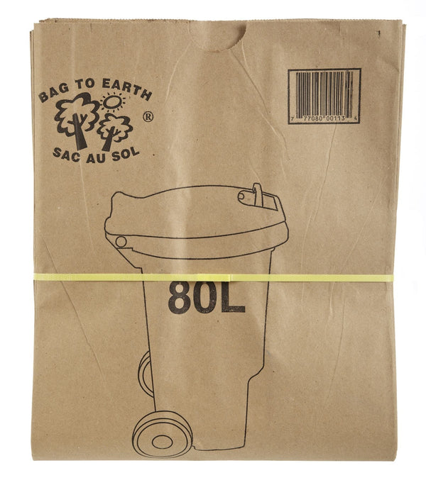 Bag to Earth 2-Ply Compostable and Biodegradable Paper Bin Liner, 10-pk, 80-L R5
