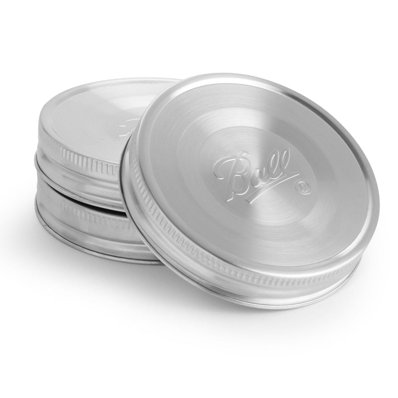 BALL Wide Mouth Stainless Steel Lids, Rust-Resistant, 3-pk B7