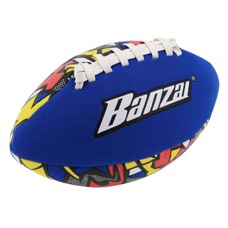 "Banzai" Aqua Inflatable Wet or Dry Football Toy, Assorted Colours, Ages 3+, for Beach/Pool Fun Activities N0