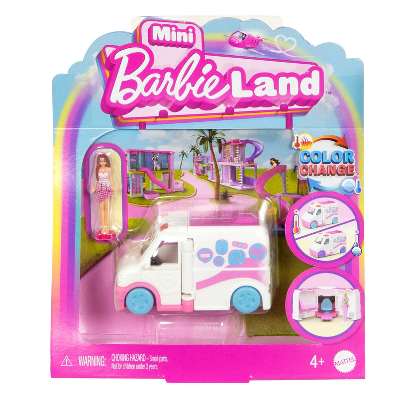 Barbie Mini Barbieland Vehicles Assortment, Includes 1.5-in Barbie Doll, Kids Ages 4+ T1