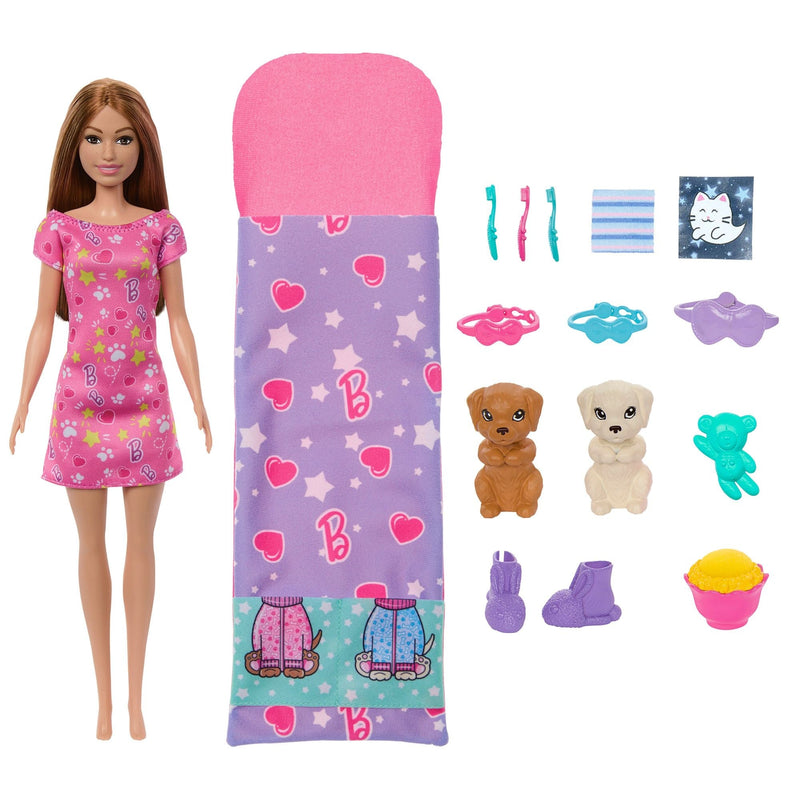 Barbie Skipper Doll & Puppy Slumber Party Playset, Kids Ages 3+ L7