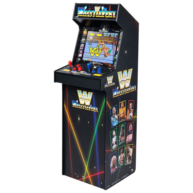 Basic Fun WWE Ultra Series Arcade Classics Deluxe Cabinet for Home, Free Standing Game Machine with 5 Games X8