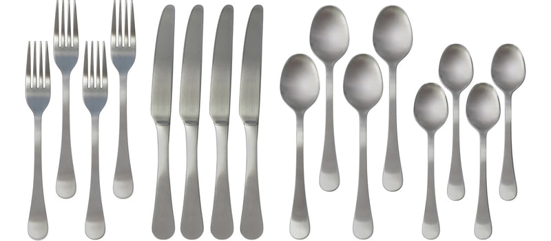 Basic Stainless Steel Flatware Set, Serves 4, 16-pc M3
