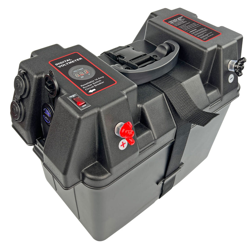 Battery Box Power Station with Charge Indicator, Black N1