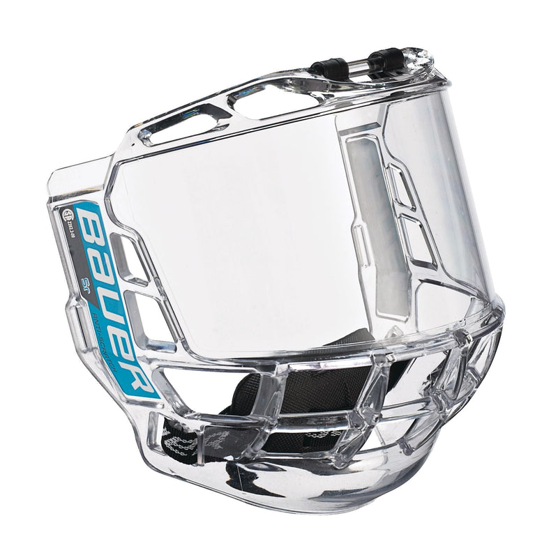 Bauer Concept 3 Clear Hockey Full Face Mask/Shield/Fishbowl with High-Impact Polycarbonate Shield O5