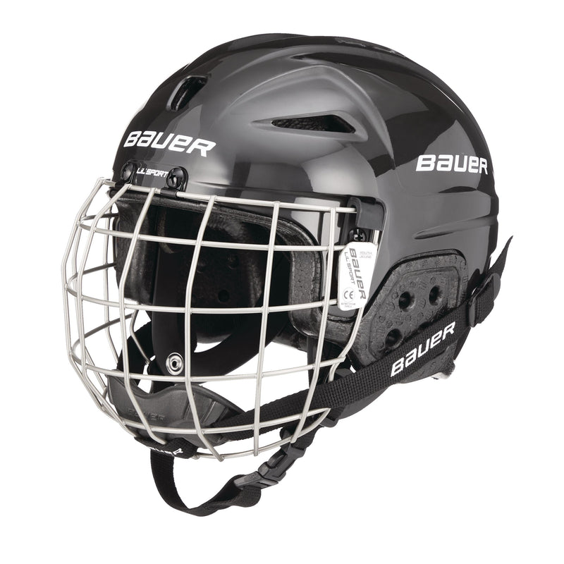 Bauer Lil' Sport Child Hockey Helmet & Cage Combo, Youth, Black A1