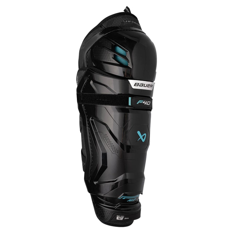 Bauer Supreme F40 Hockey Shin Guards, Senior, Black, Assorted Sizes R1