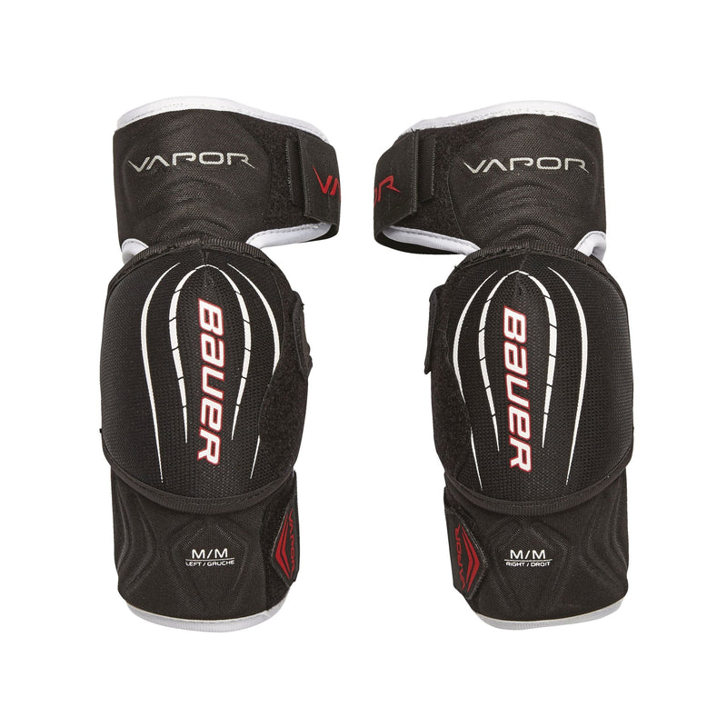 Bauer Vapor X Pro Lite Senior Hockey Lightweight Elbow Pads, Black & Red P0