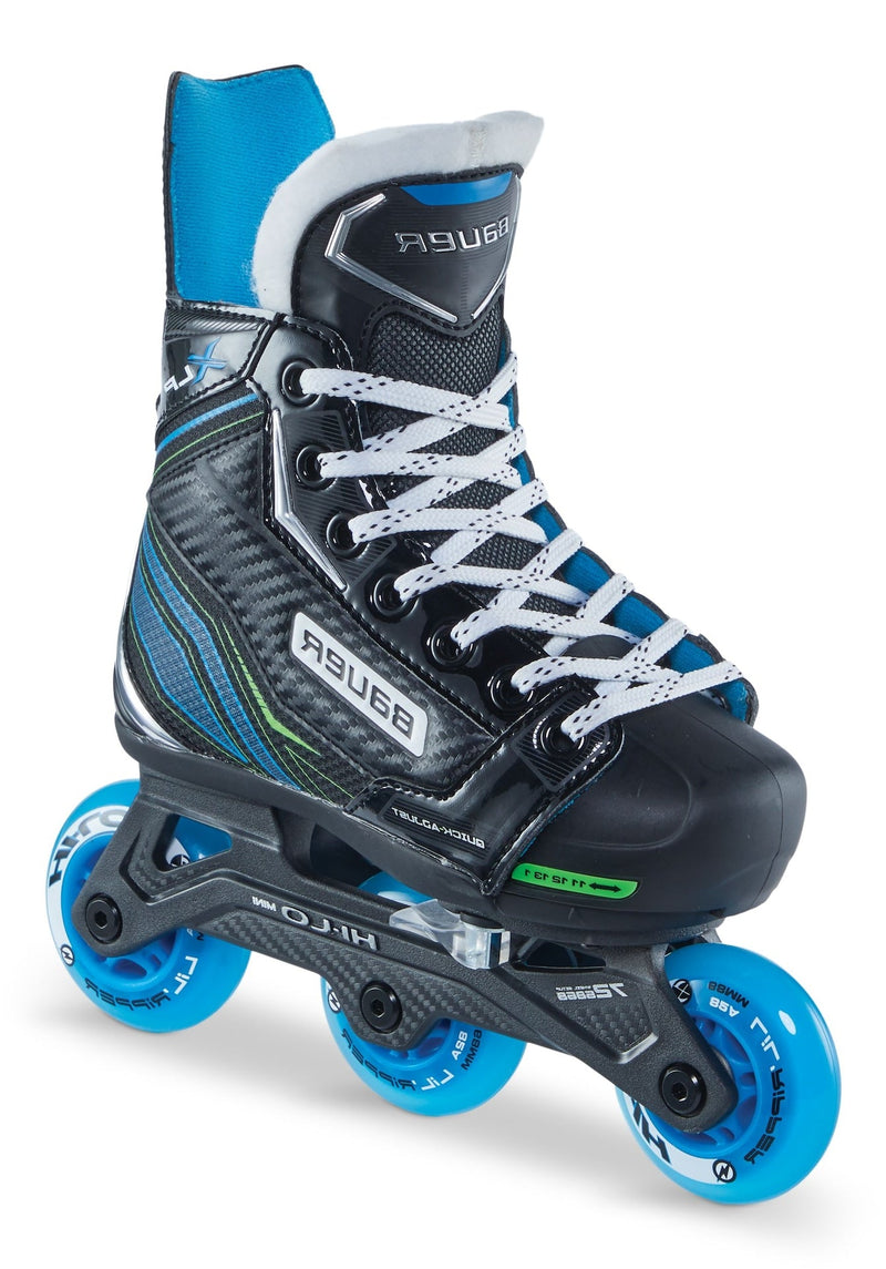 Bauer XLP Adjustable Roller Hockey Inline Skates, Youth/Junior, Assorted Sizes I6
