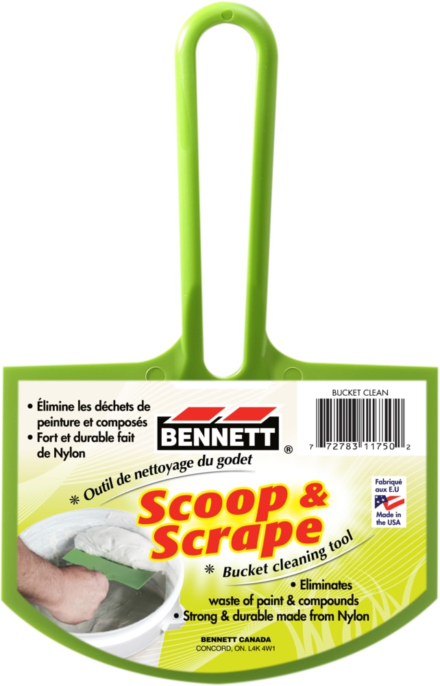 Bennett Plastic Paint Bucket Clean Scoop, 6-in S4