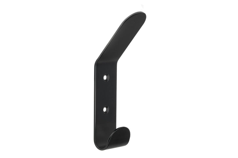 Bent Metal Double Hook, Matte Black U6