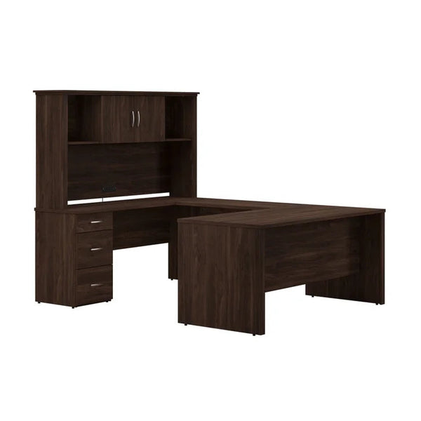 Bestar - Gosford U-Shaped Desk with Hutch C9