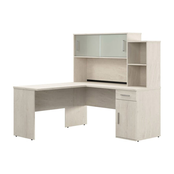 Bestar Orford L-Shaped Desk with Hutch I4