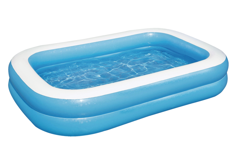 Bestway Rectangular Inflatable Family Wading Pool, 8.5-ft x 5.8-ft x 20-in J5
