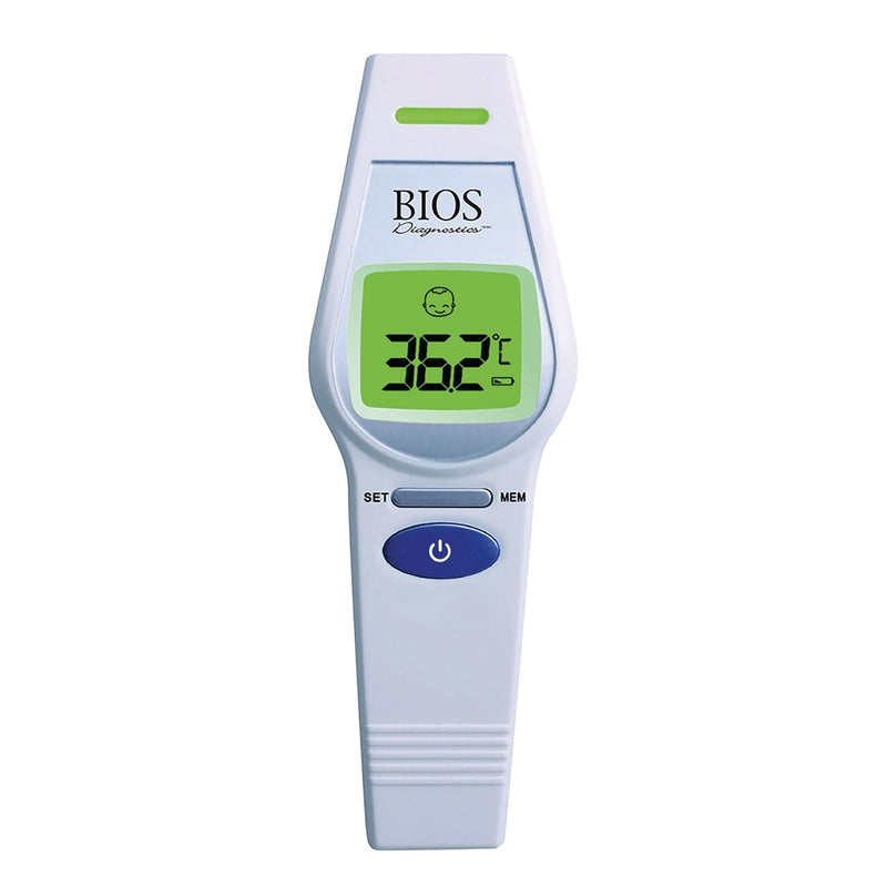Bios Diagnostics Non-Contact Digital Infrared Forehead Thermometer, 1-Second Reading X8