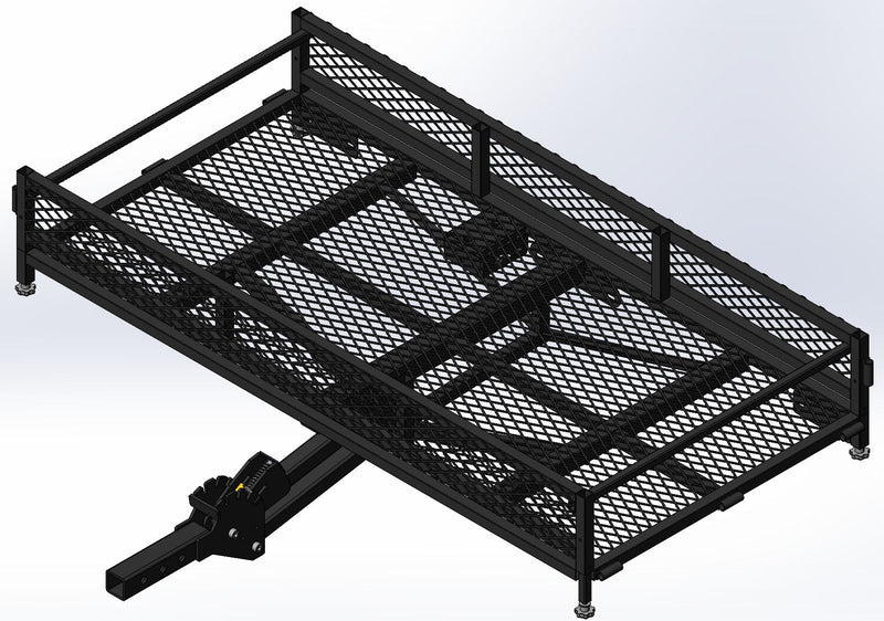 Black Bulldog Hitch Mount Adjustable Height Cargo Carrier M5