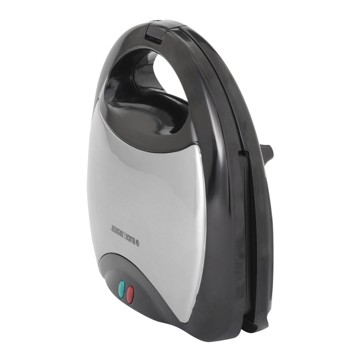 Black & Decker 4-in-1 Round Compact Waffle Maker with Interchangeable Plates & Indicator Lights