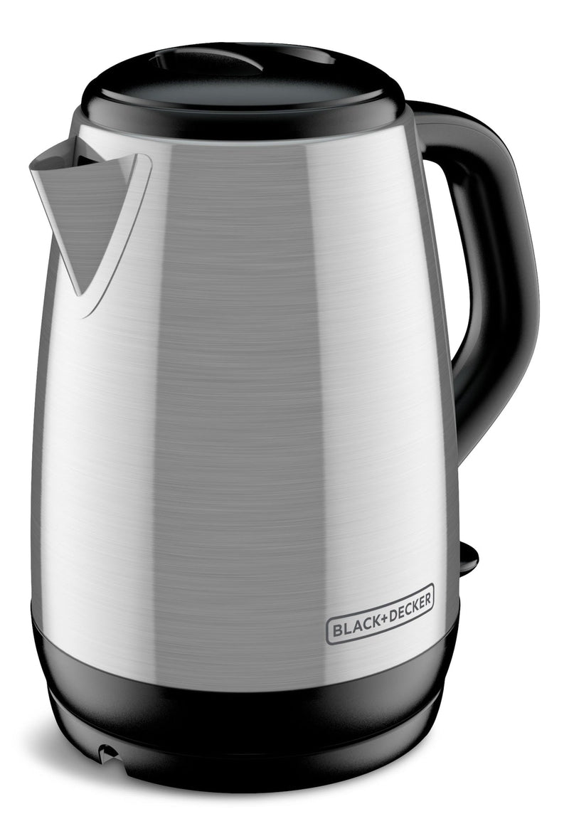 Black & Decker Cordless Electric Kettle with Auto Shut Off, Stainless Steel, 1.7L M0