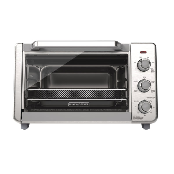 Black & Decker Crisp 'N bake 6-Slice Air Fryer Toaster Oven, Stainless Steel, 5 Cooking Functions M4