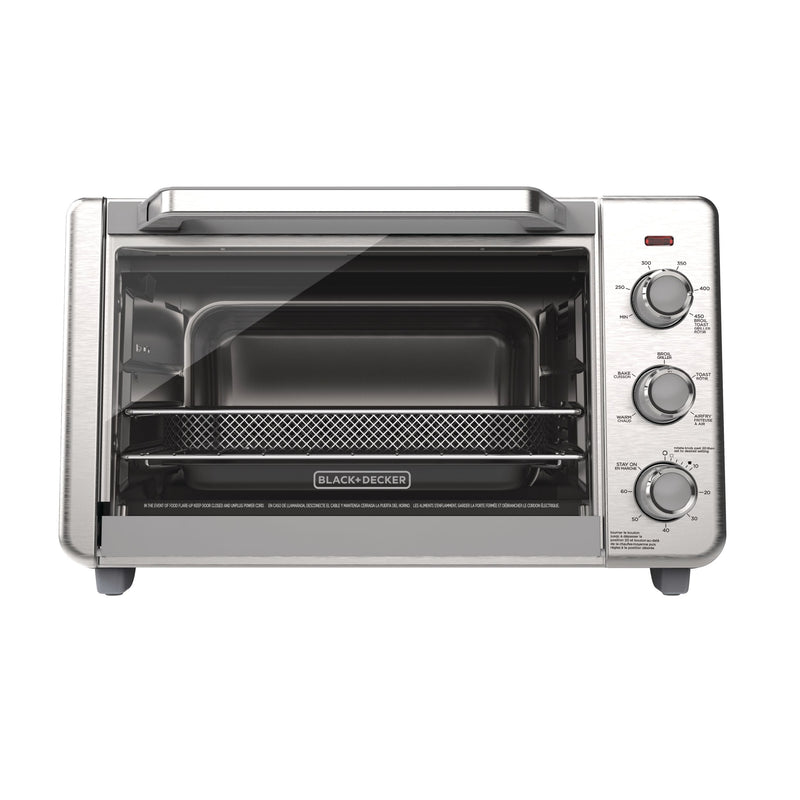 Black & Decker Crisp 'N bake 6-Slice Air Fryer Toaster Oven, Stainless Steel, 5 Cooking Functions M4