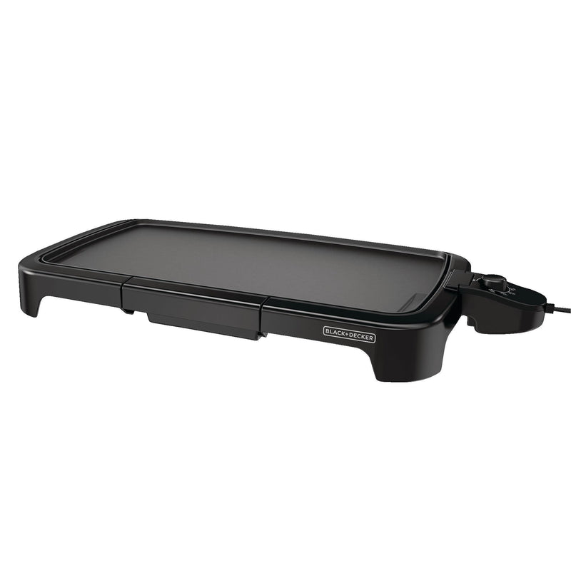 Black & Decker Family Sized Electric Griddle, Black, 20-in x 11-in P0