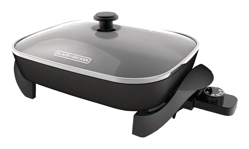 Black & Decker Family-Sized Non-Stick Electric Skillet, Black, 12x15-in B7
