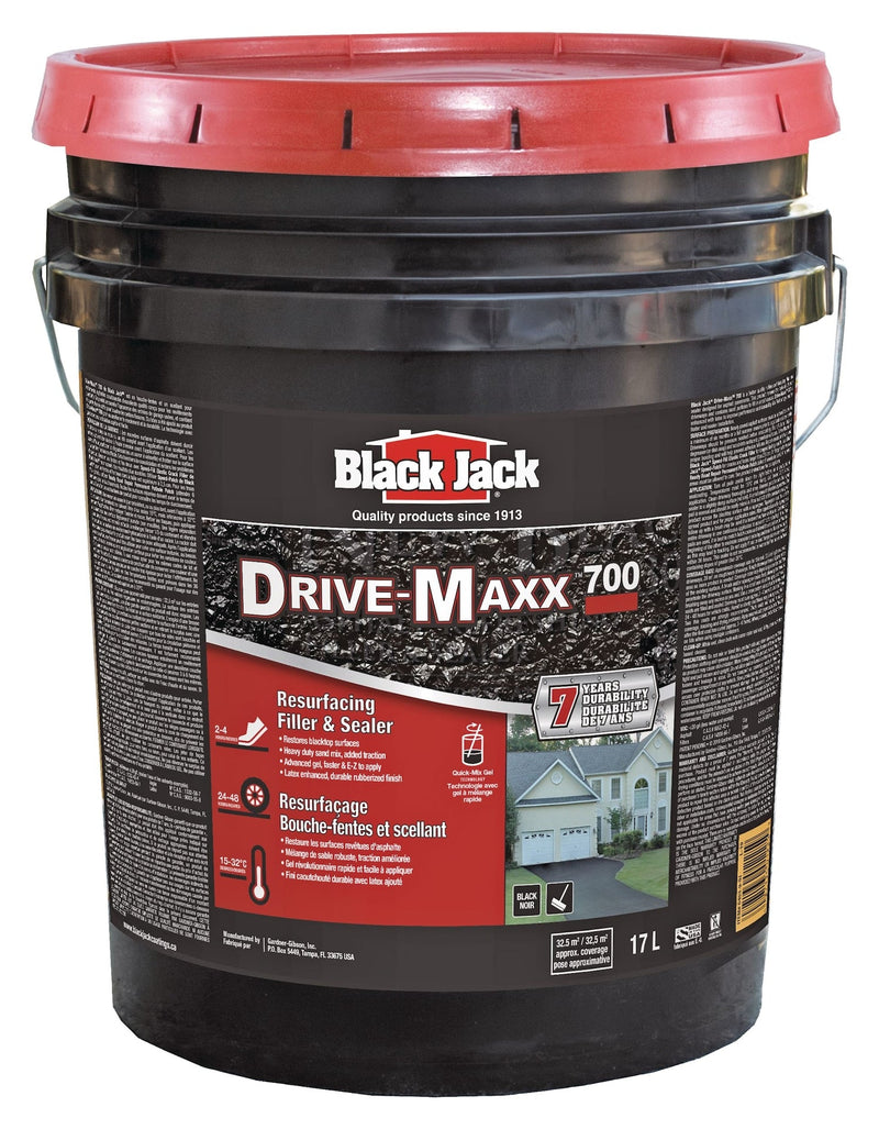 Black Jack Drive-Maxx 700 7-Year Asphalt Driveway Filler & Sealer, 32.5 sq. m Coverage, 17-L E1
