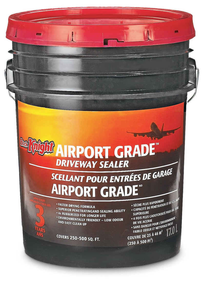 Black Knight Airport Grade 3-Year Asphalt Driveway Sealer, 250-500-sq. ft Coverage, 17-L Q8