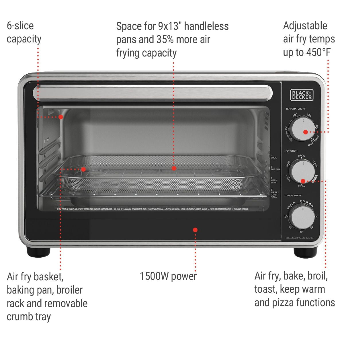 Black N Decker Multi-Purpose Crisp N Bake, 6-Slice