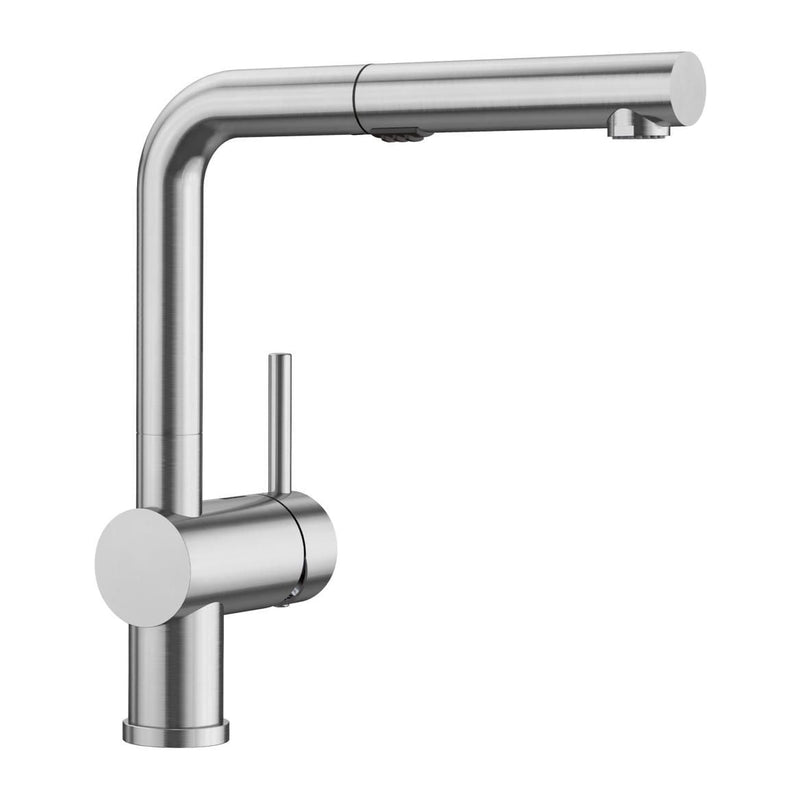 Blanco Linus Low Arc Pull-Out Dual-Spray Kitchen Faucet, PVD Steel Z4