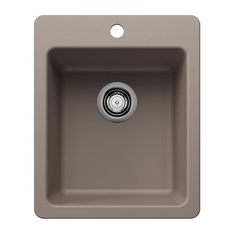 Blanco Liven SILGRANIT 17-in Dual Mount Bar Sink, Truffle Z3