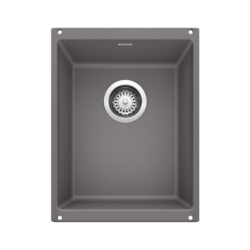 Blanco Precis SILGRANIT 13-in Undermount Bar Sink, Cinder W4