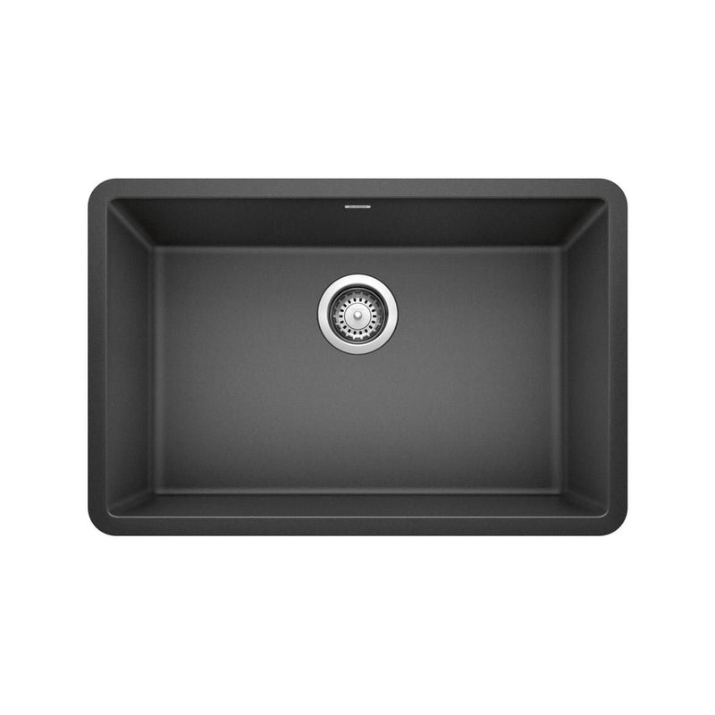Blanco Precis SILGRANIT 27-in Single Bowl Undermount Kitchen Sink, Anthracite C2