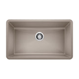Blanco Precis SILGRANIT 32-in Super Single Undermount Kitchen Sink, Truffle