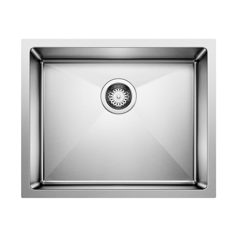 Blanco Quatrus R15 22-in Single Bowl Undermount Stainless Steel Kitchen Sink W0