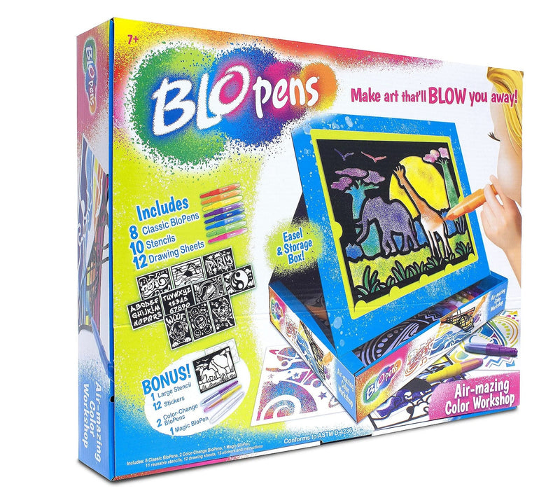 BloPen Air-Mazing Colour Workshop Kit with 10 Stencils, Ages 7+ K4
