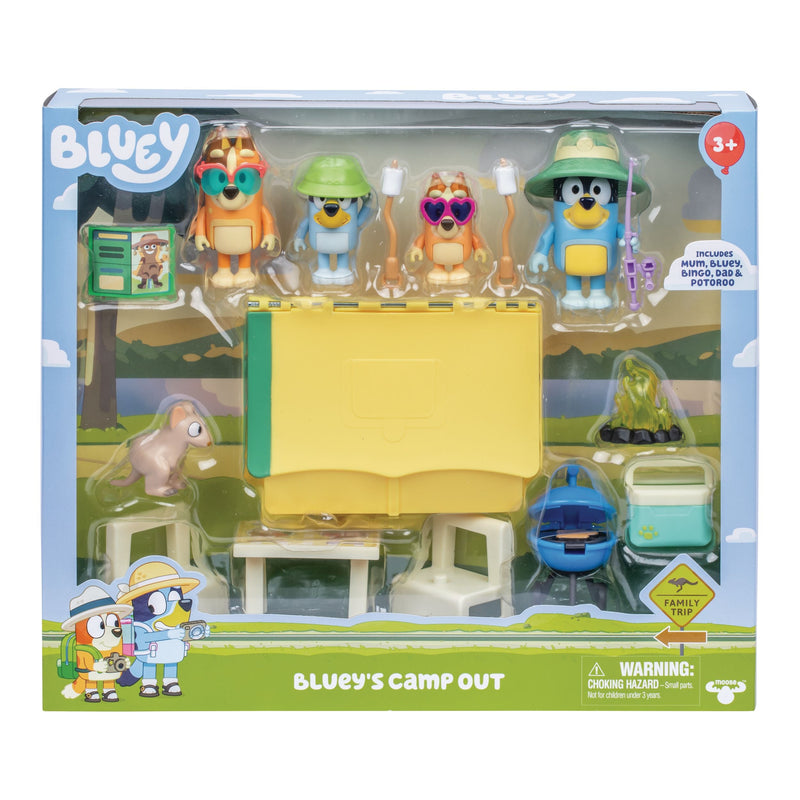 Bluey Bluey's Camp Out Playset with Figures and Accessories, 15-pc K5